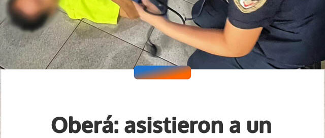 Oberá: asistieron a un hombre no vidente tras descompensarse en un comercio